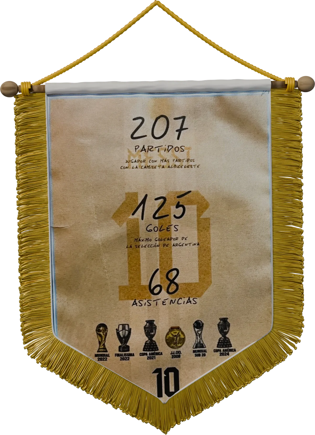 Banderín «2006 · 2026», dorso: 207 · 125 · 68
